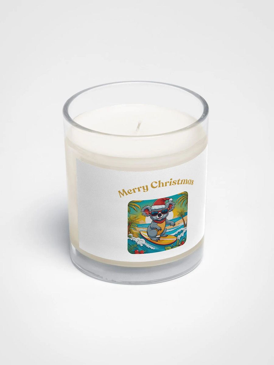 Koala Claus Surf Scene Soy Wax Candle - Gold product image (2)