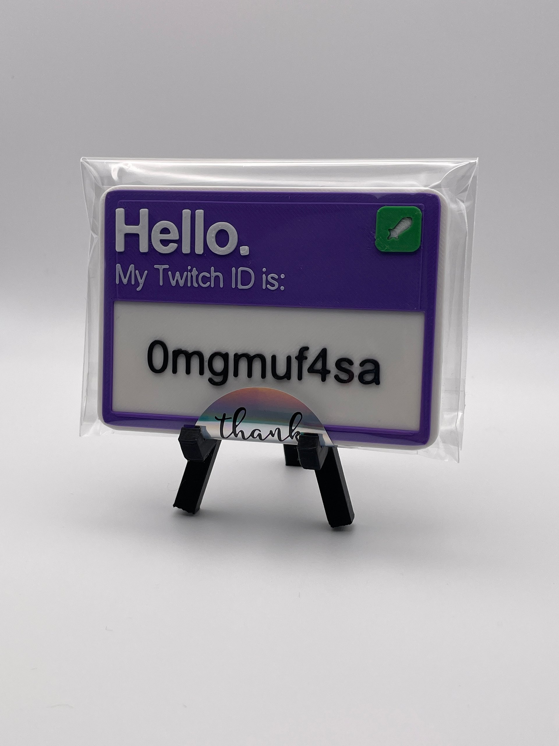[Arial Font] 3D-Printed Mod Nametag product image (1)