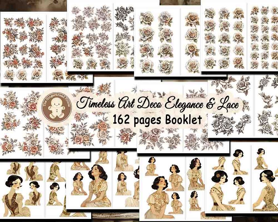 Timeless Art Deco Elegance Vintage Lace Booklet kit product image (4)