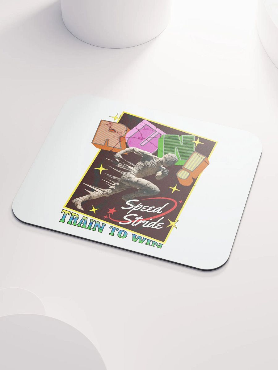 Train To Win Block Letters Run! Mummy Stride Mouse Pad product image (5)