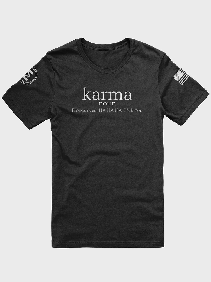 Karma Tee with Arm Logo & Flag product image (1)