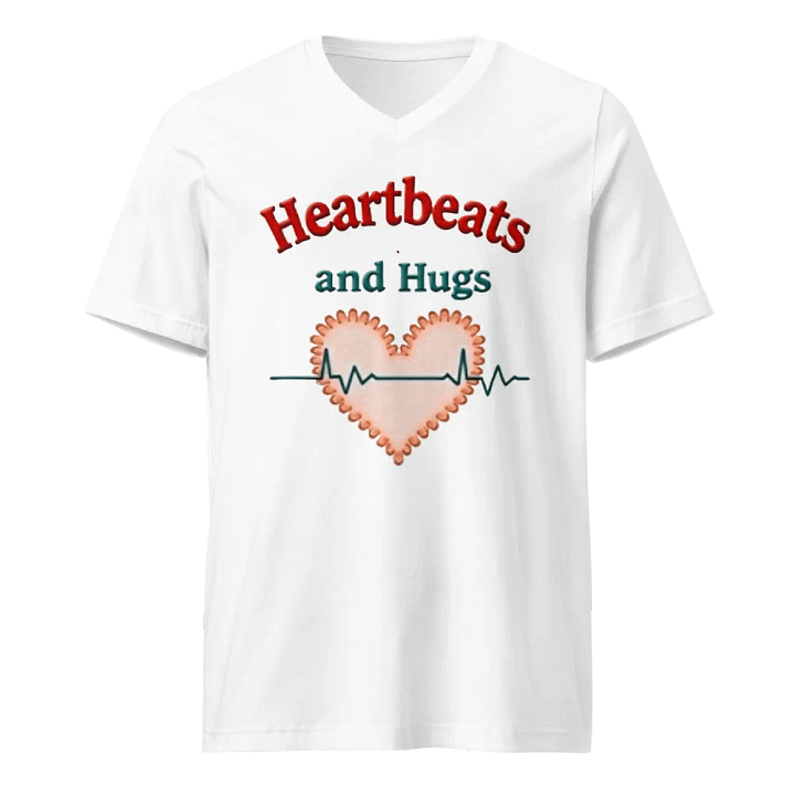 Heartbeats and Hugs V-Neck Tee product image (5)