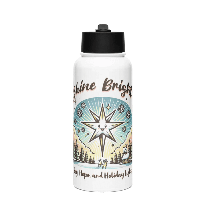 Shine Bright Stainless Steel Water Bottle with a Straw Lid product image (1)