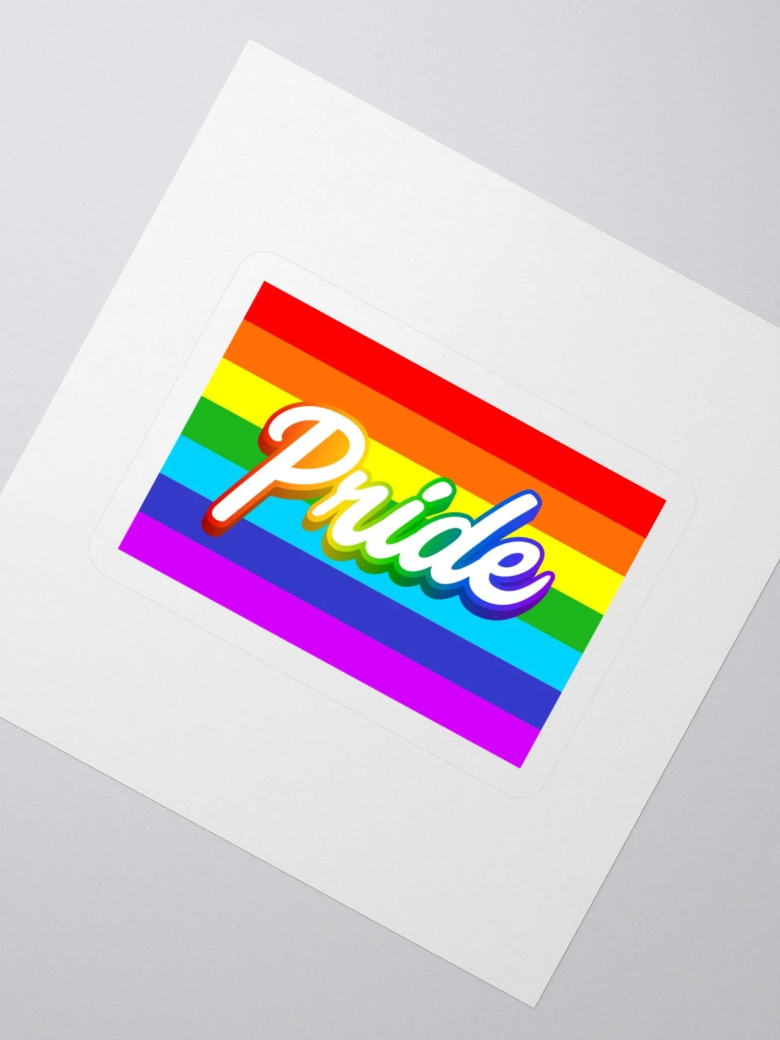 Pride Rainbow Kiss Cut Stickers product image (2)
