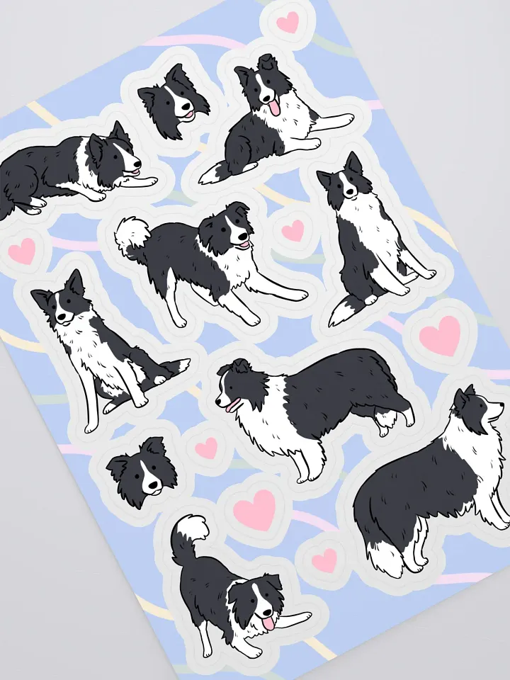 Border Collie Love Sticker Sheet product image (2)