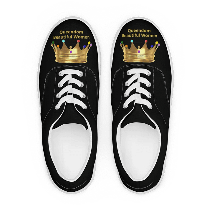 Queendom Beautiful Women Lace-Up Canvas Shoes product image (1)