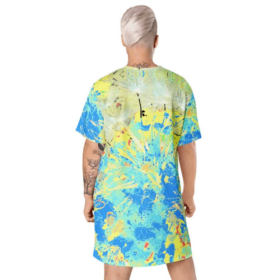 Cool Abstract Dandelion Seeds Ladies T Shirt Dress product image (9)