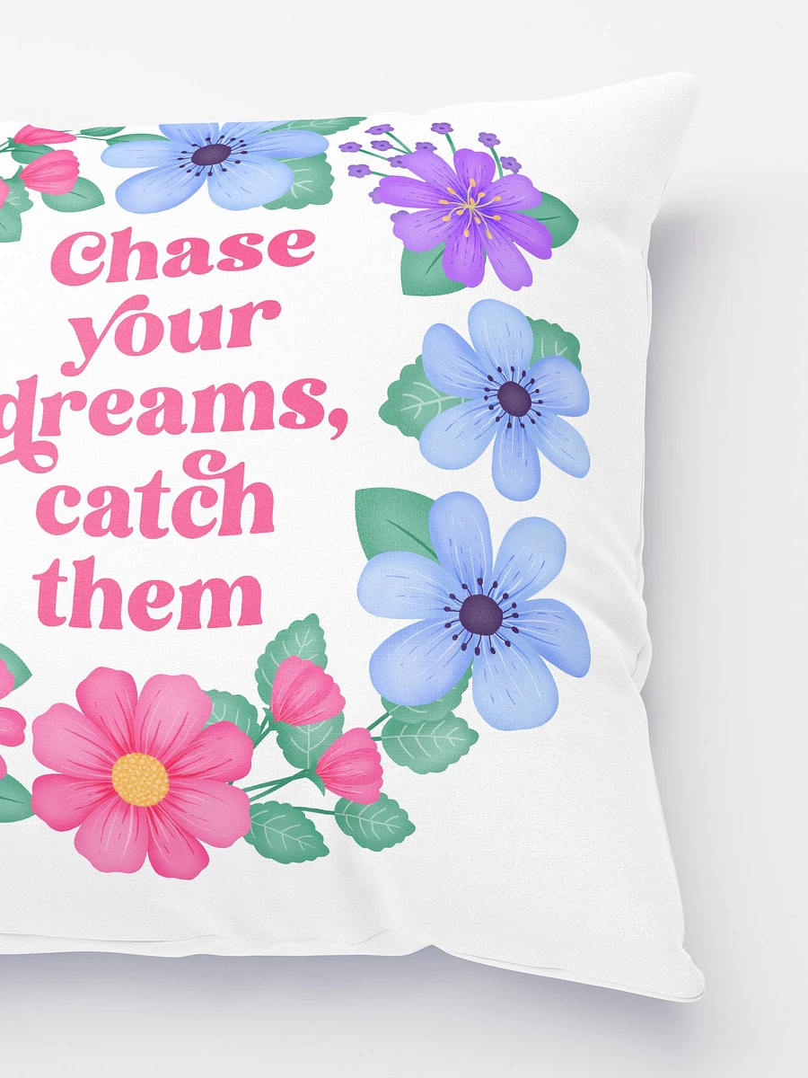 Chase your dreams catch them - Motivational Pillow White product image (3)