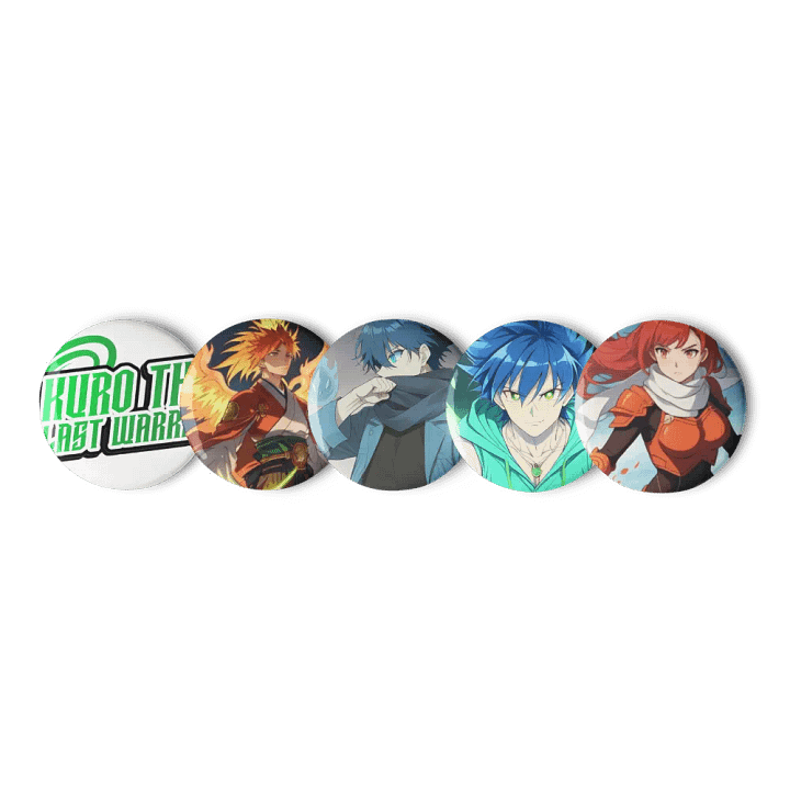 Kuro The Last Warrior Pin Button Set product image (1)