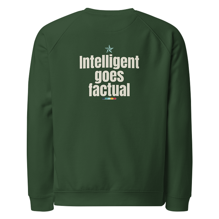 Depth Over Dazzle Sweatshirt – “Viral vs Factual” | Empowerment Organic & Recycled Raglan Sweatshirt — Fulfilled in EU, US & UK product image (2)