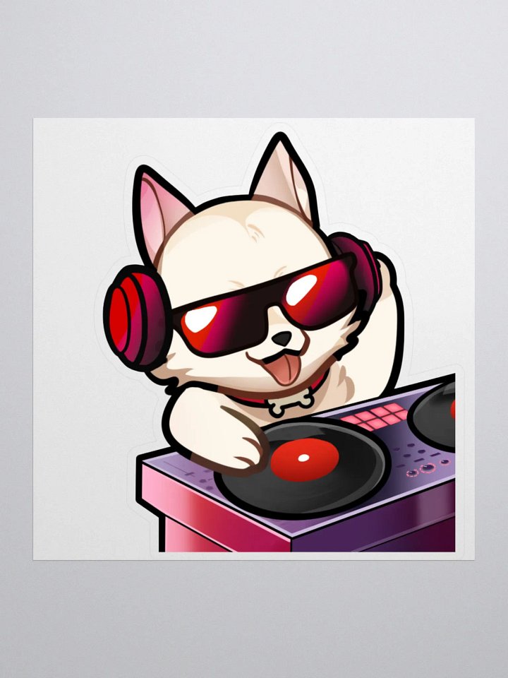 DJ Woof Kiss Cut Stickers product image (1)