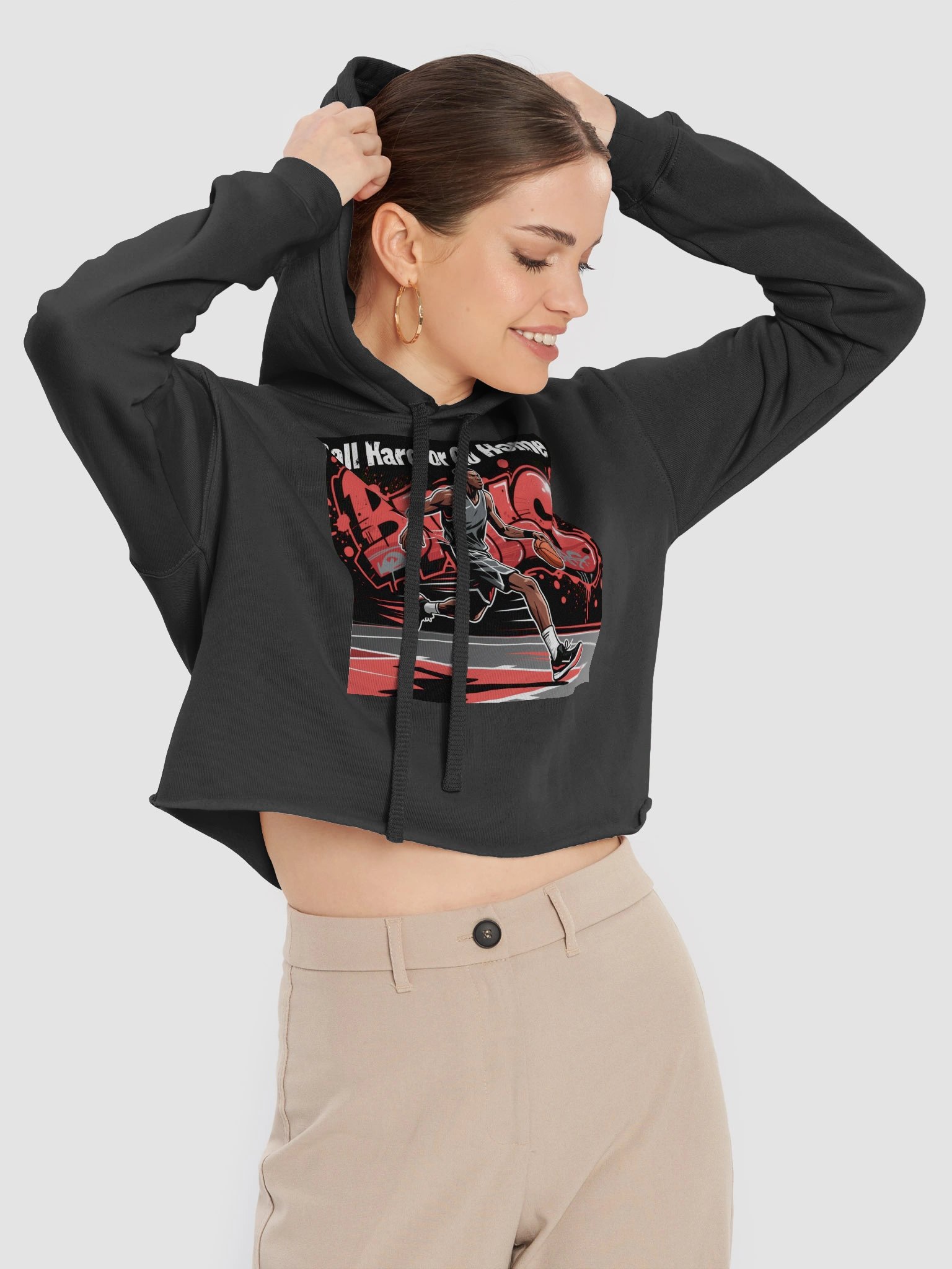 Graffiti Court Crop Hoodie product image (5)
