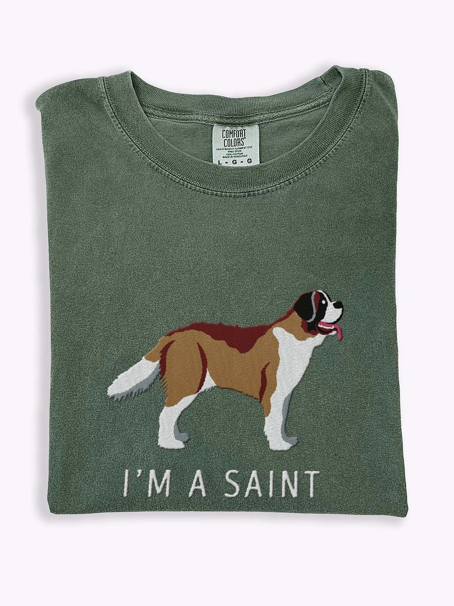 I'm a Saint T-Shirt(Embroidered) of a Saint Bernard product image (1)