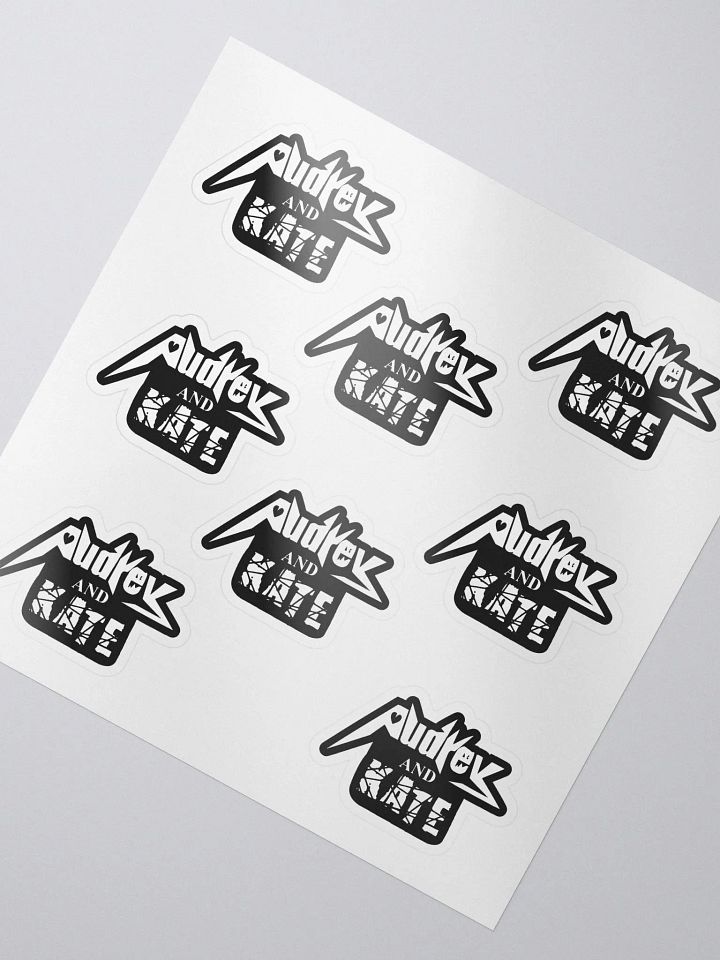 Audrey and Kate Official Square White Logo Stickers product image (2)
