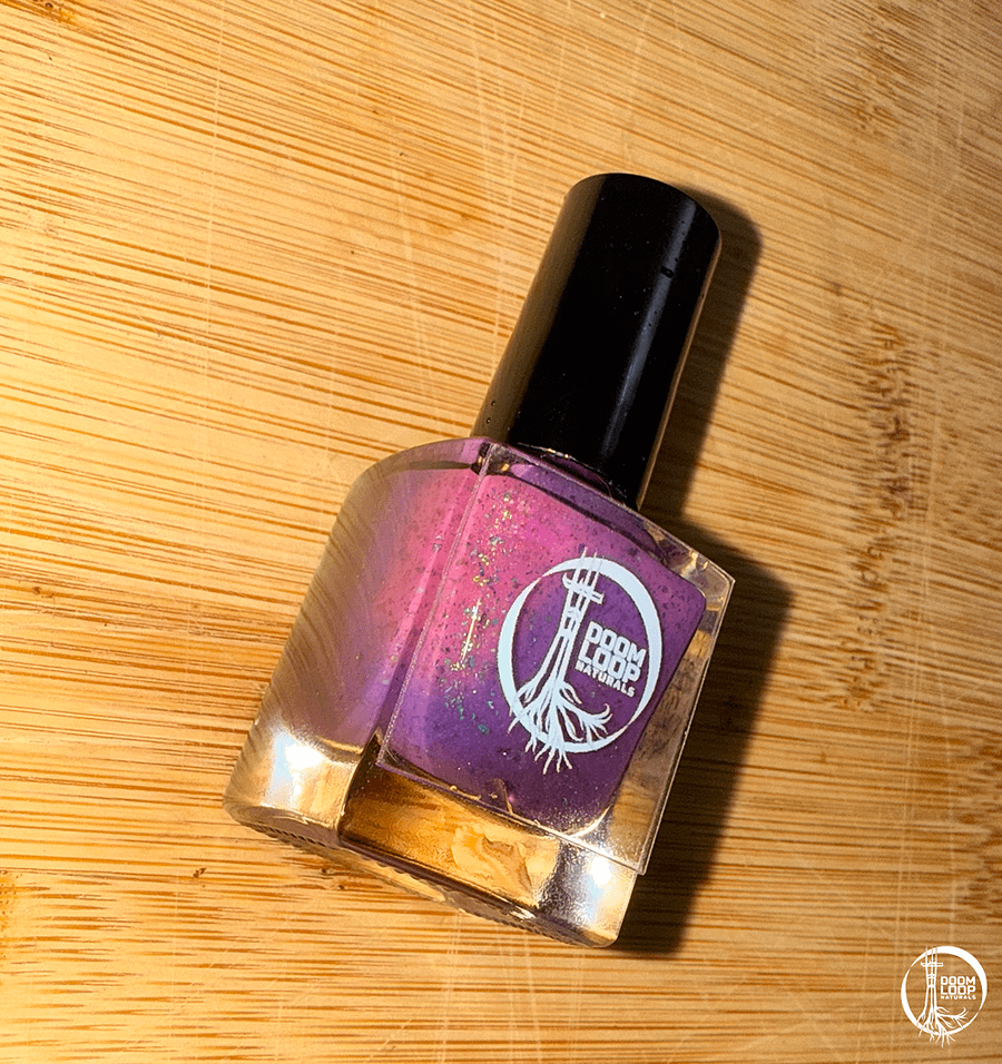 COUCH FKR - Dark Plum to Pink Thermal Green Flake Nail Polish product image (9)