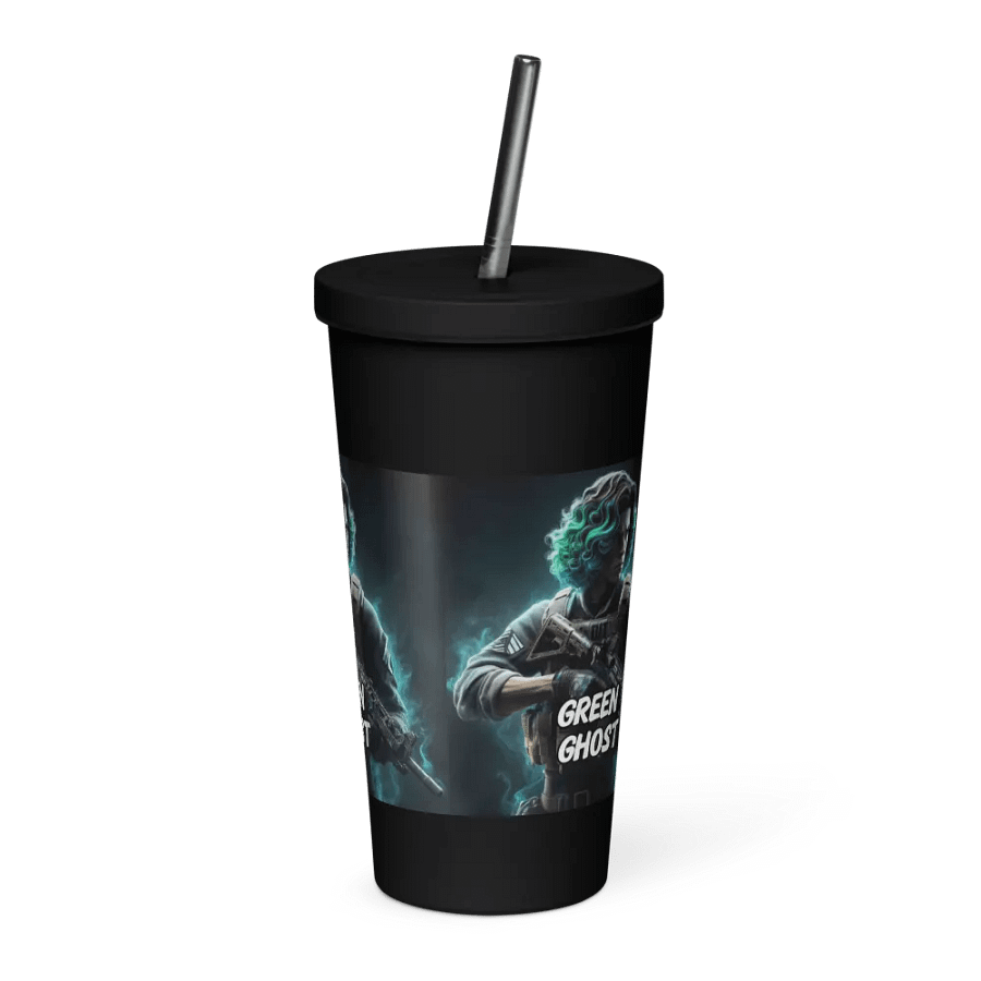 GREENGHOT- Stainless Steel cup with straw product image (3)