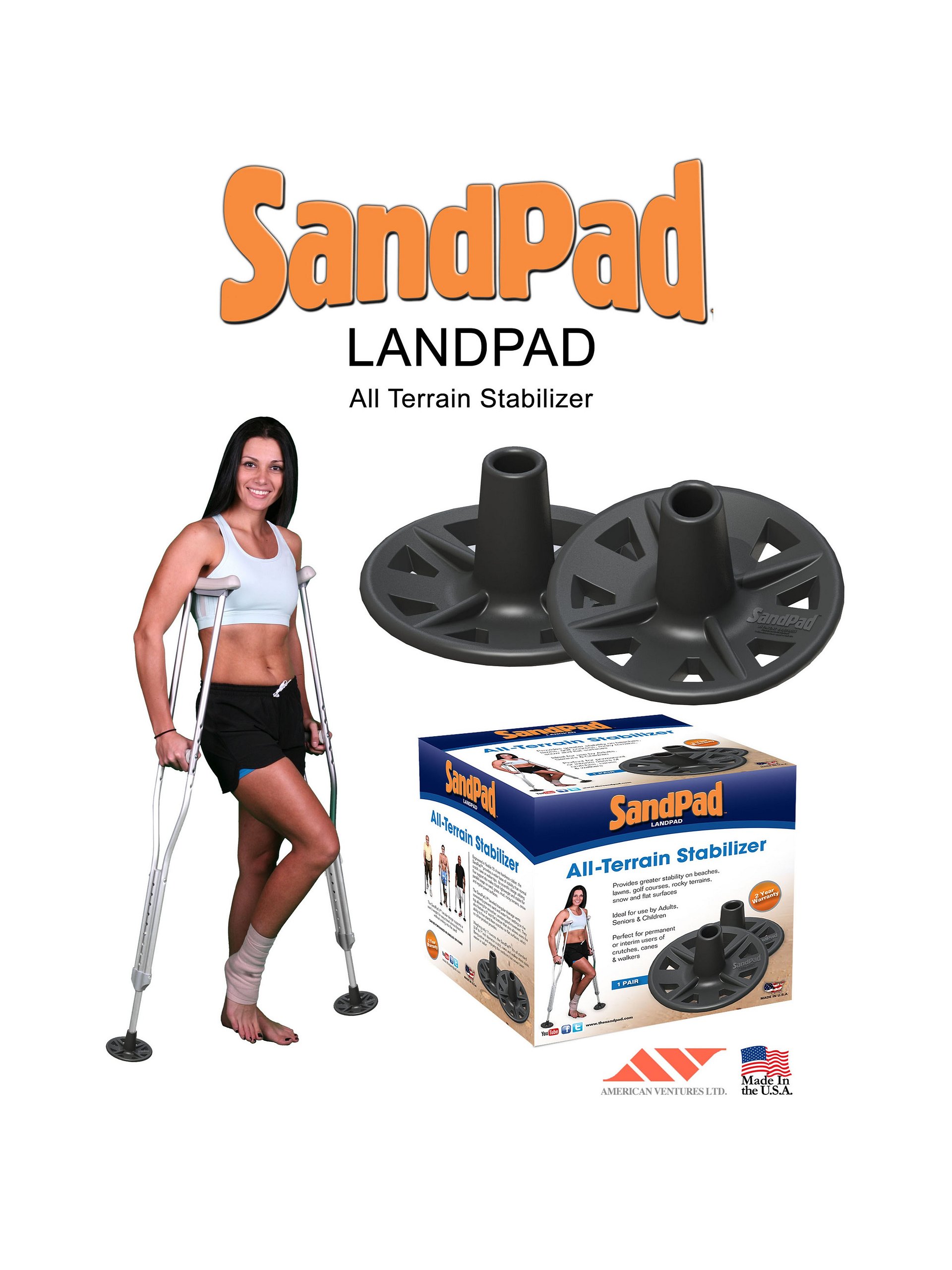SandPad LandPad Paired Pack for Crutches product image (1)