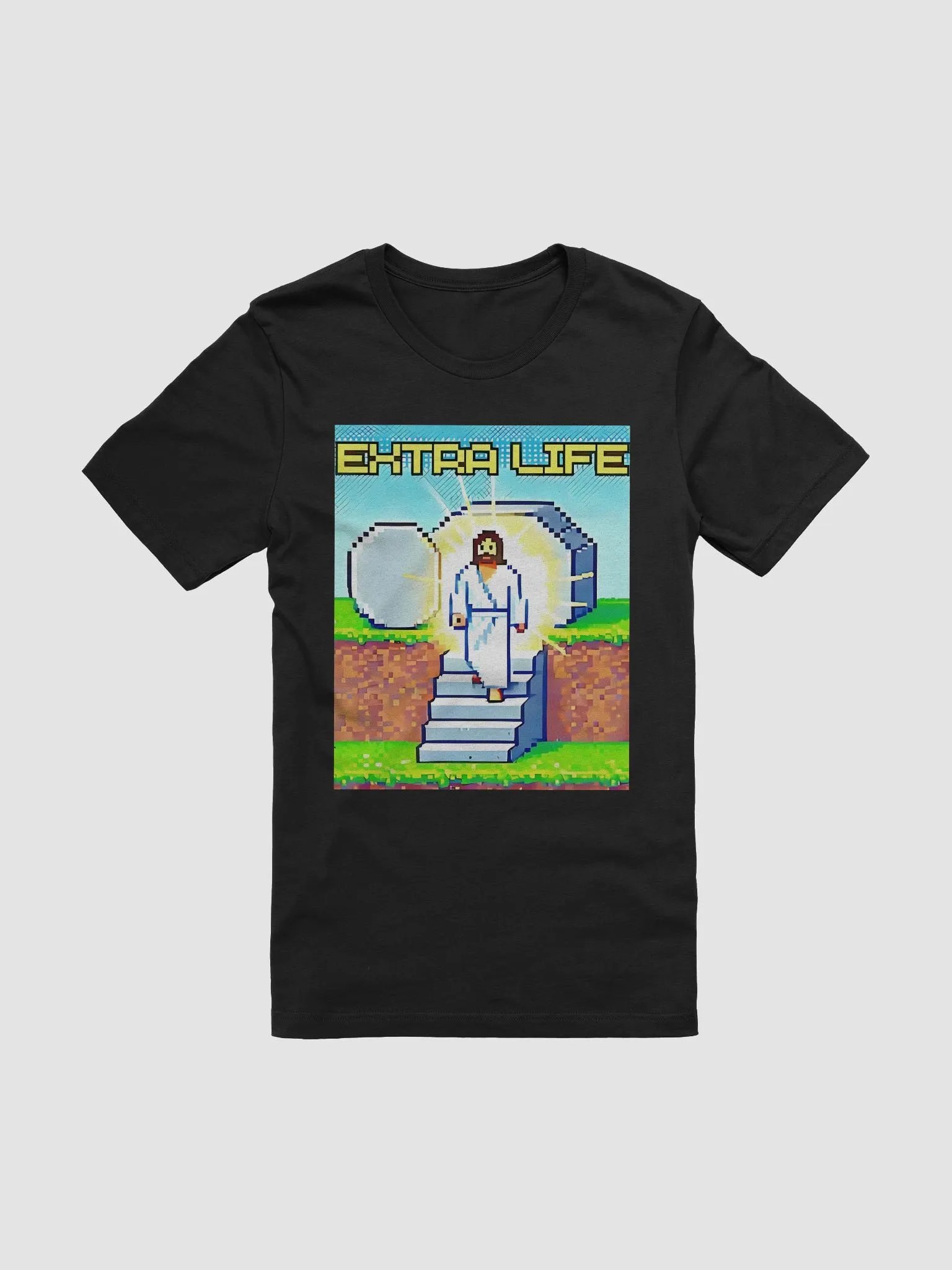 Jesus Christ Extra Life Christian Game Shirt product image (2)