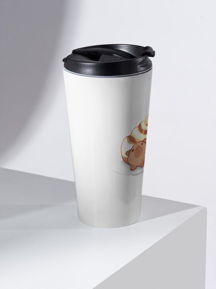 Capybara Cinn Roll Stainless Steel Travel Mug product image (2)