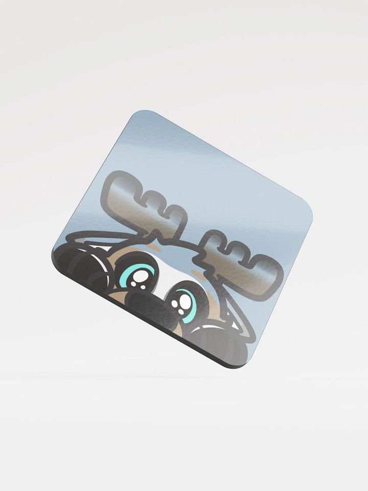 Blue Lurky Gloss-Coated Cork Coaster product image (1)