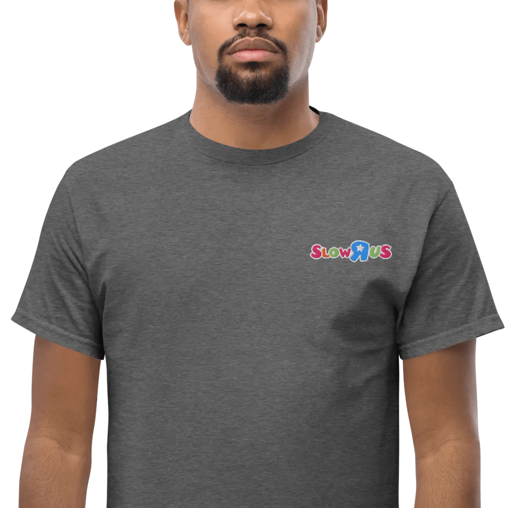 SLOW-R-US UNISEX EMBROIDERED HEAVY TEE product image (1)