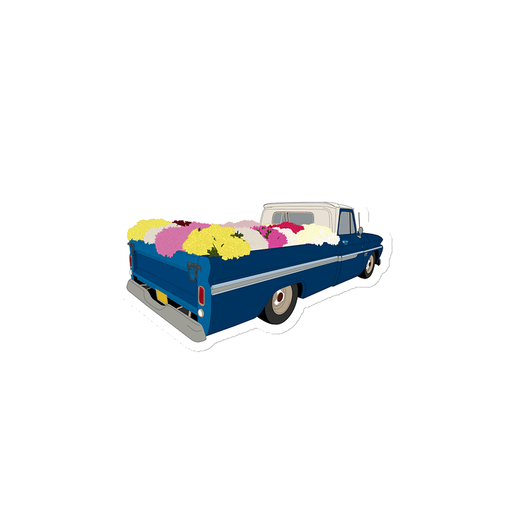 Floral Pickup Truck Magnet product image (2)