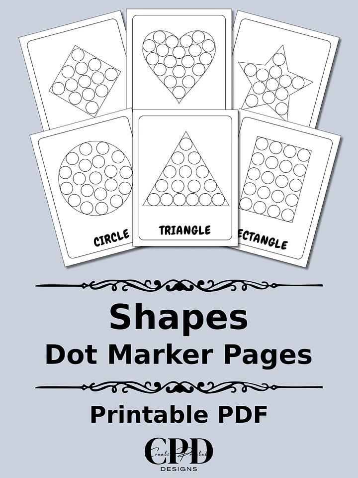 Printable Dot Marker Shapes Coloring Pages product image (1)