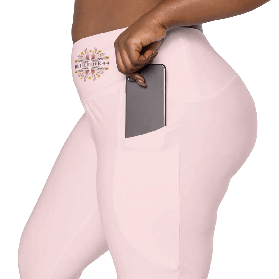 Blush Pink BlueTink Crossover Leggings: Sun-Protected & Stylish product image (8)