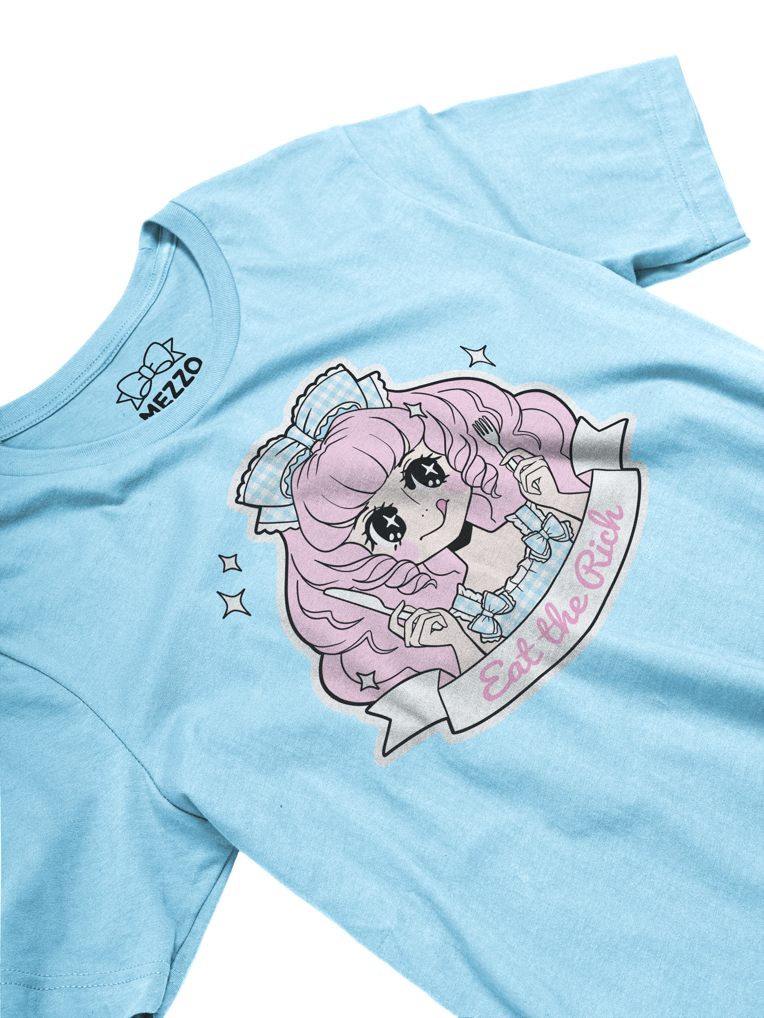 Eat the Rich (Blue) cotton t-shirt product image (2)