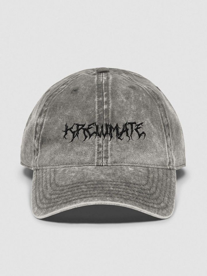 Metal Krewmate Hat - Vintage Wash (Black Logo) product image (1)