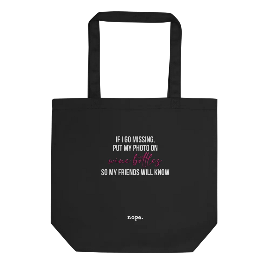 nope. resolute - wine tote product image (1)