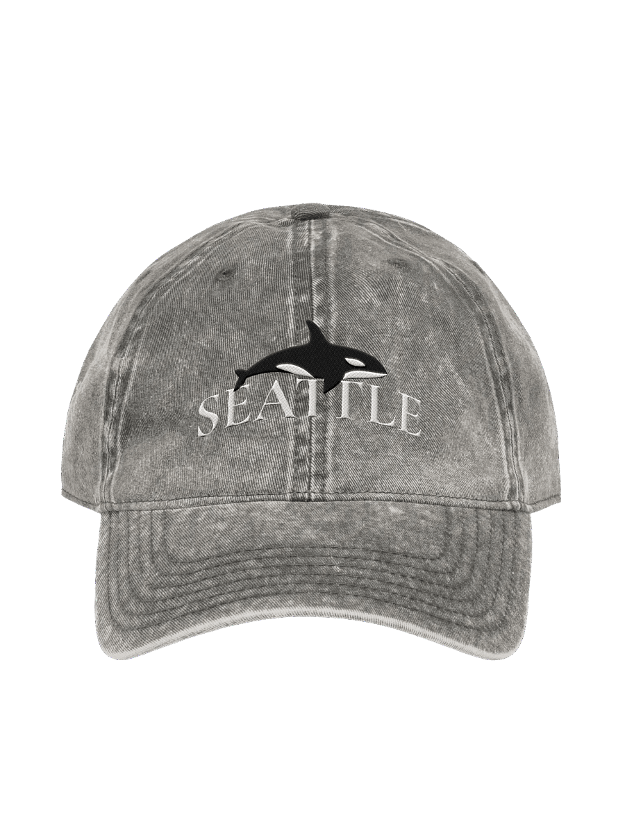 Seattle Orca Embroidery Vintage Denim Hat product image (8)