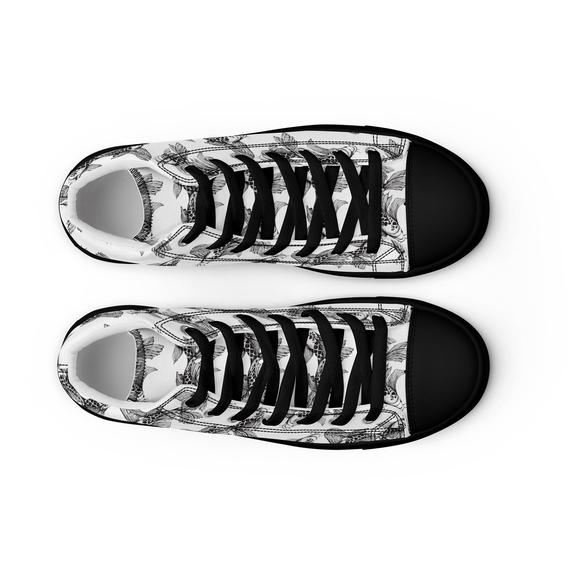 Koi Fish - Women's High Top Canvas Shoes product image (12)