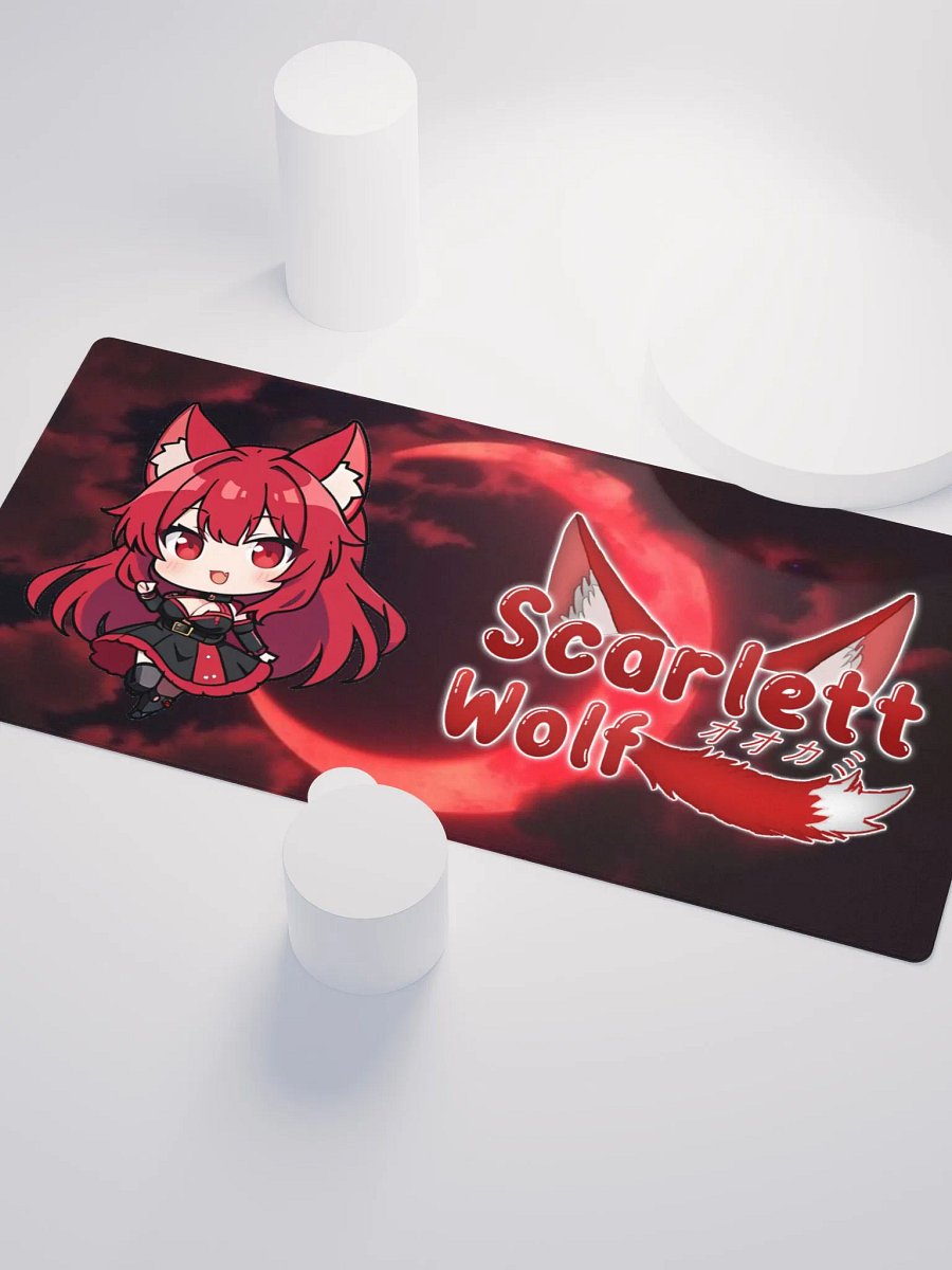 Scarlett Wolf Red Moon Gaming Mouse Pad Large product image (4)