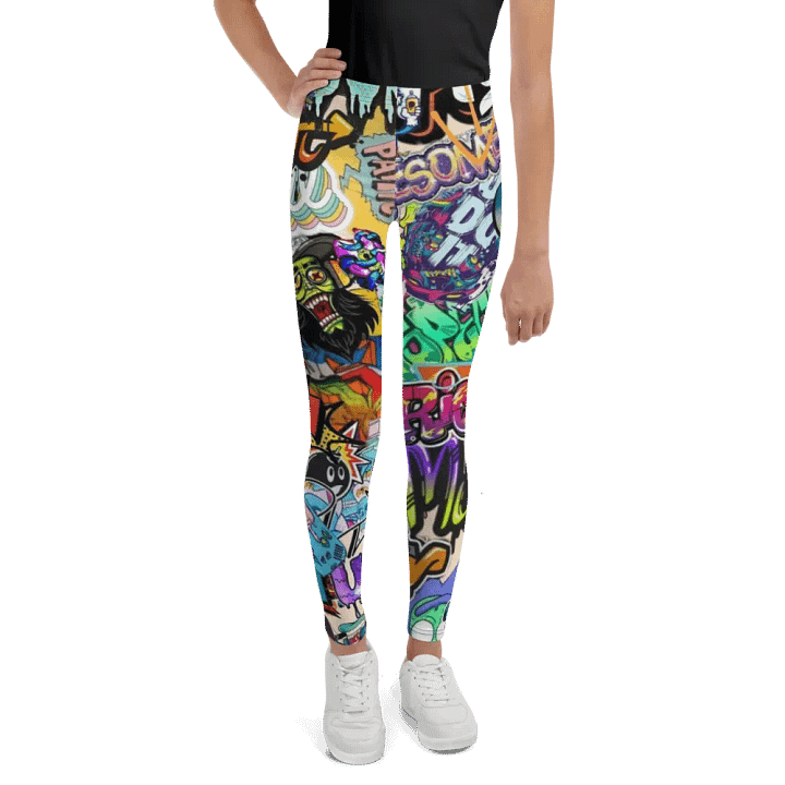 Kids Leggings – Graffiti Style Print for Urban & Trendy Look product image (1)