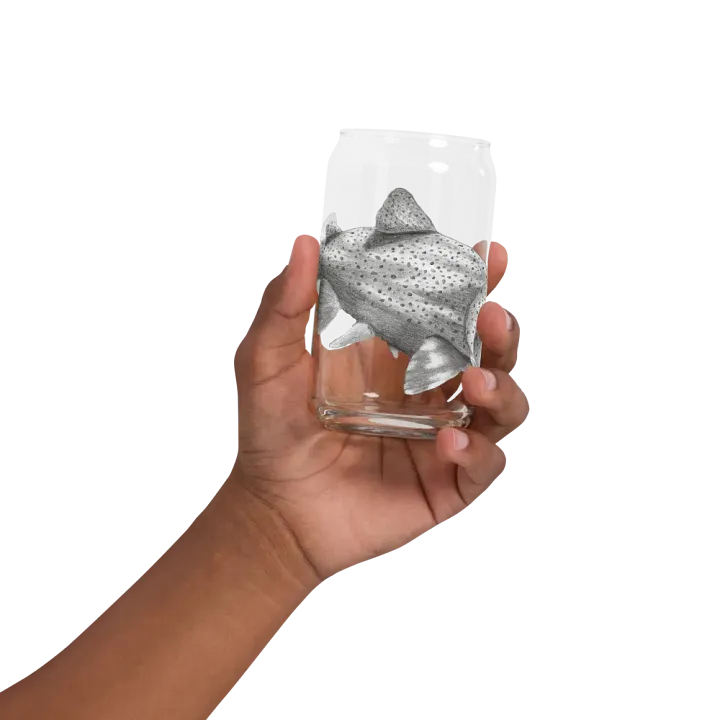 Trout Drawing Glass Can Cup product image (32)