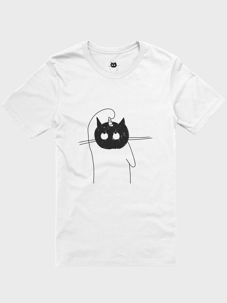 Black Head Cat with Unicorn Comfort T-Shirt, Hand-drawn Design product image (3)