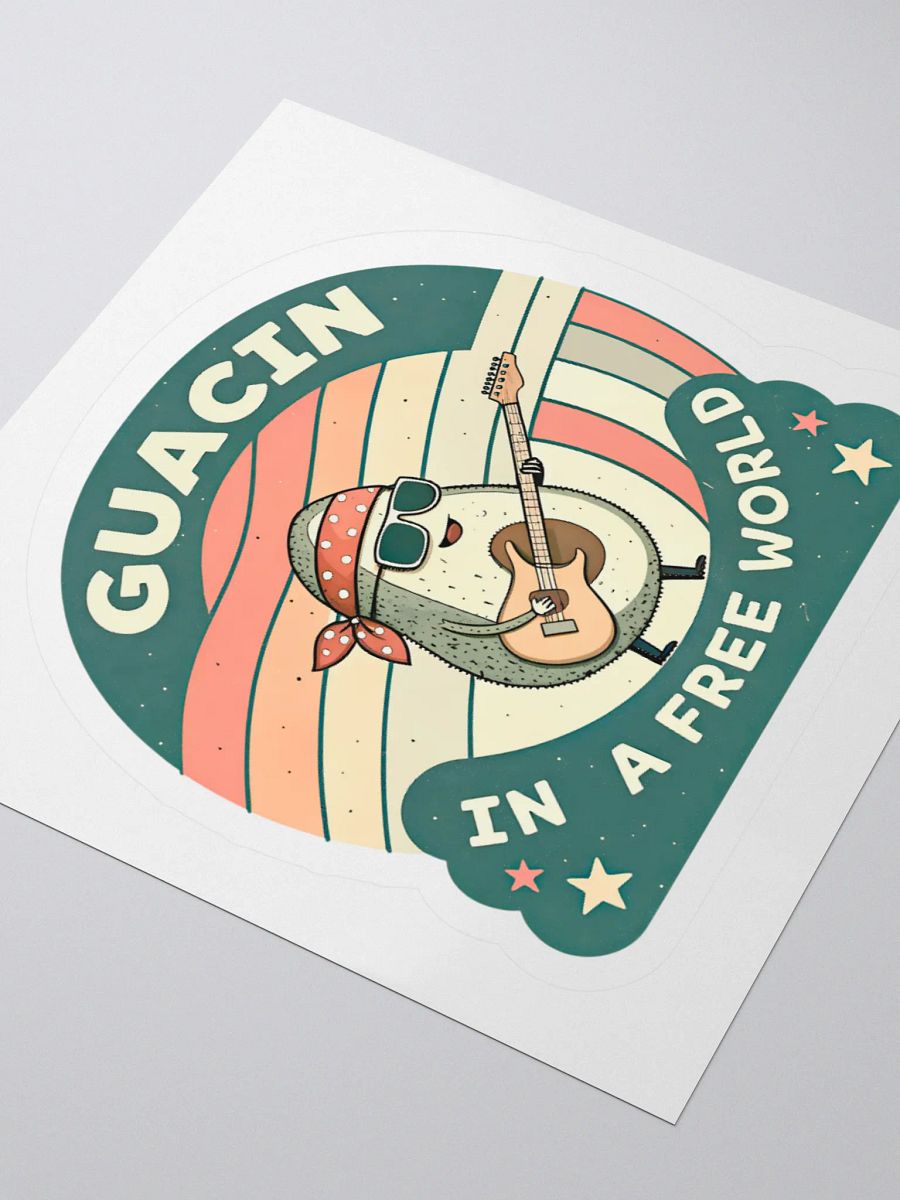 Groovy Guacin' Guitar Sticker product image (8)