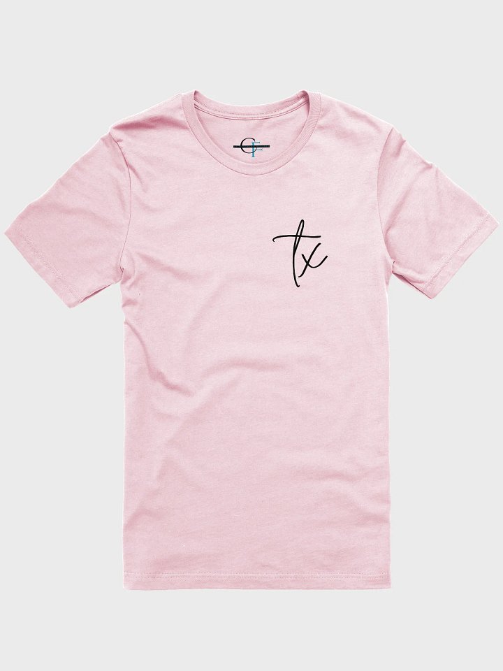 🖋️ Minimal TX Script Tee | Shadow Script Left-Chest Print | Bella+Canvas Unisex Shirt product image (4)