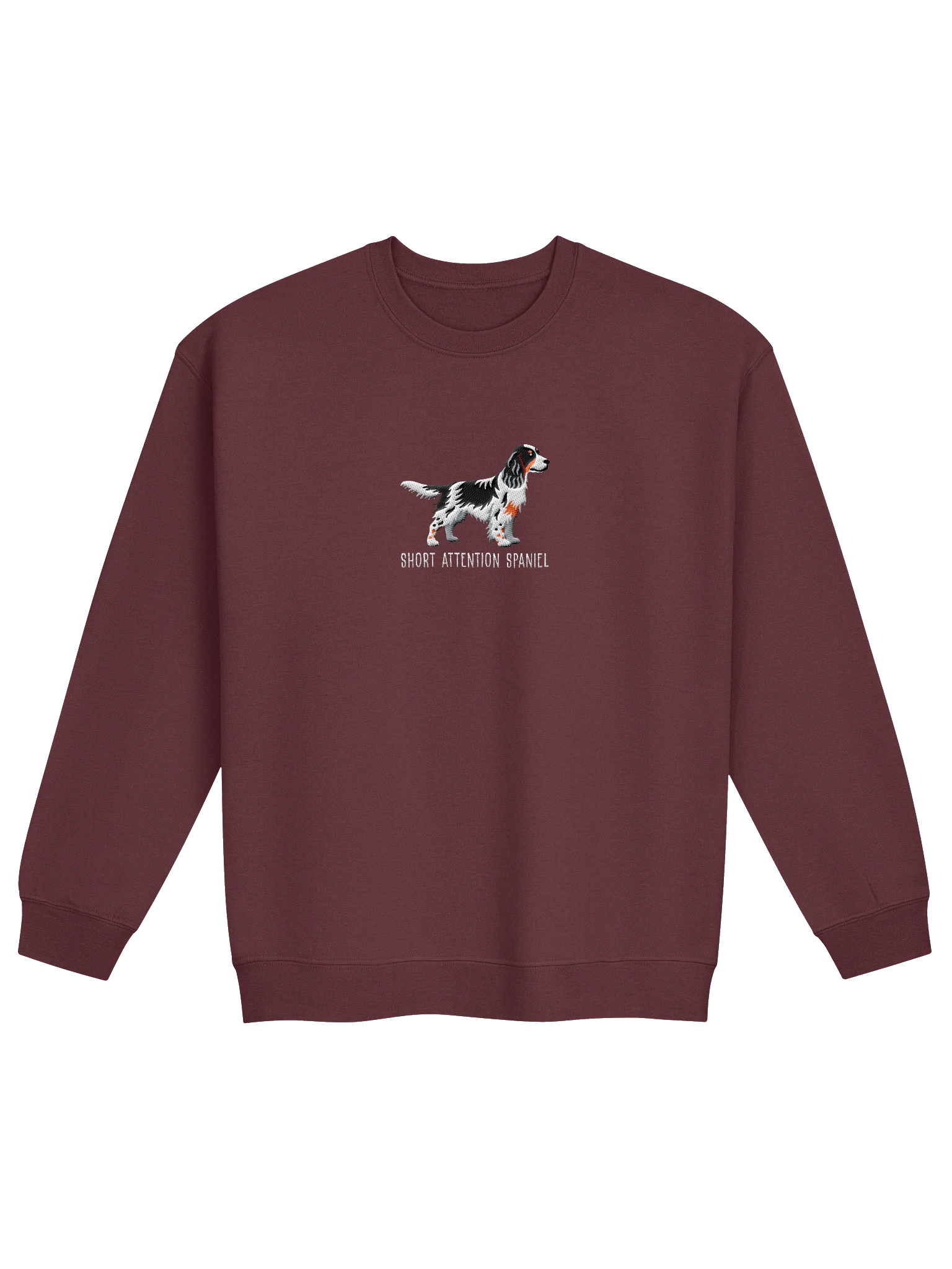 Short Attention Spaniel Sweatshirt (Embroidered) of an English Springer Spaniel(Tricolor) product image (4)