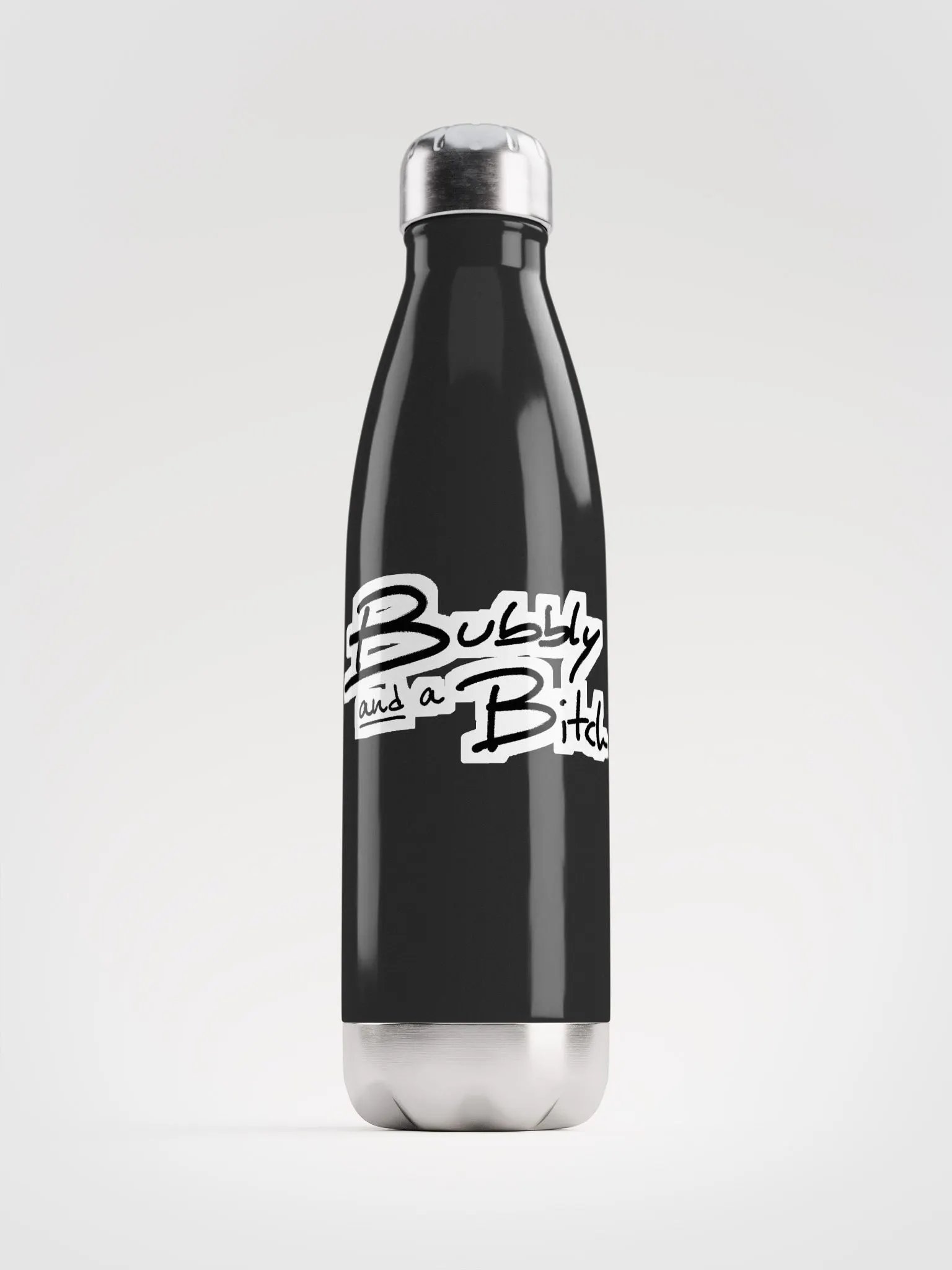 Bubbly and a B*tch (bubble design) stainless steel water bottle product image (3)