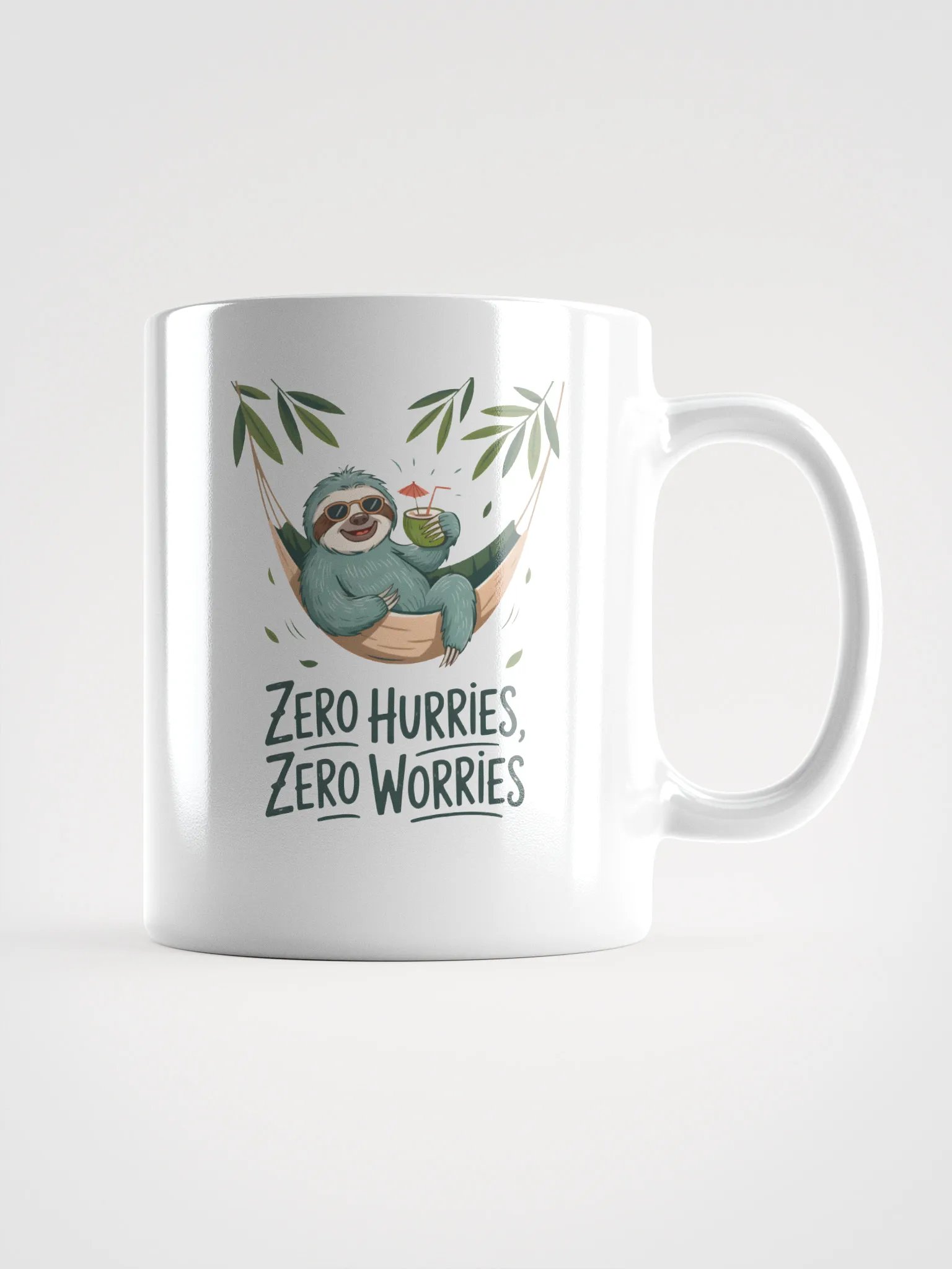 Zero Hurries Zero Worries Sloth Mug | Relaxing Mug product image (1)