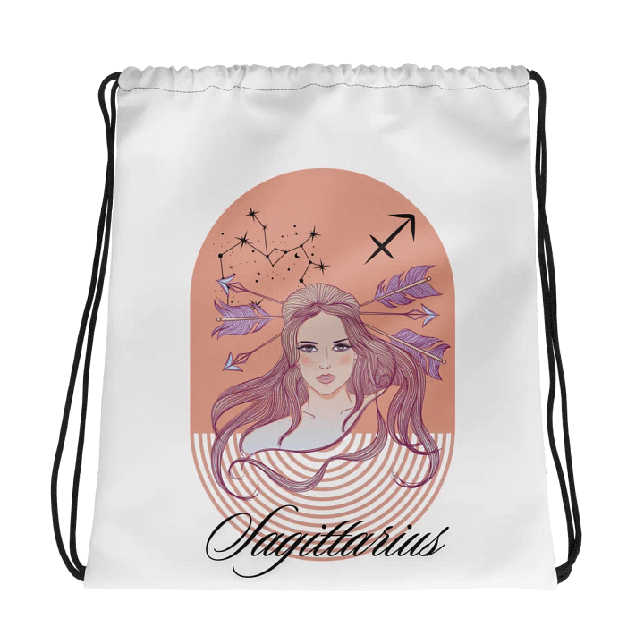 Reach for the Stars: Adorable Horoscope Drawstring Bag - Sagittarius product image (2)
