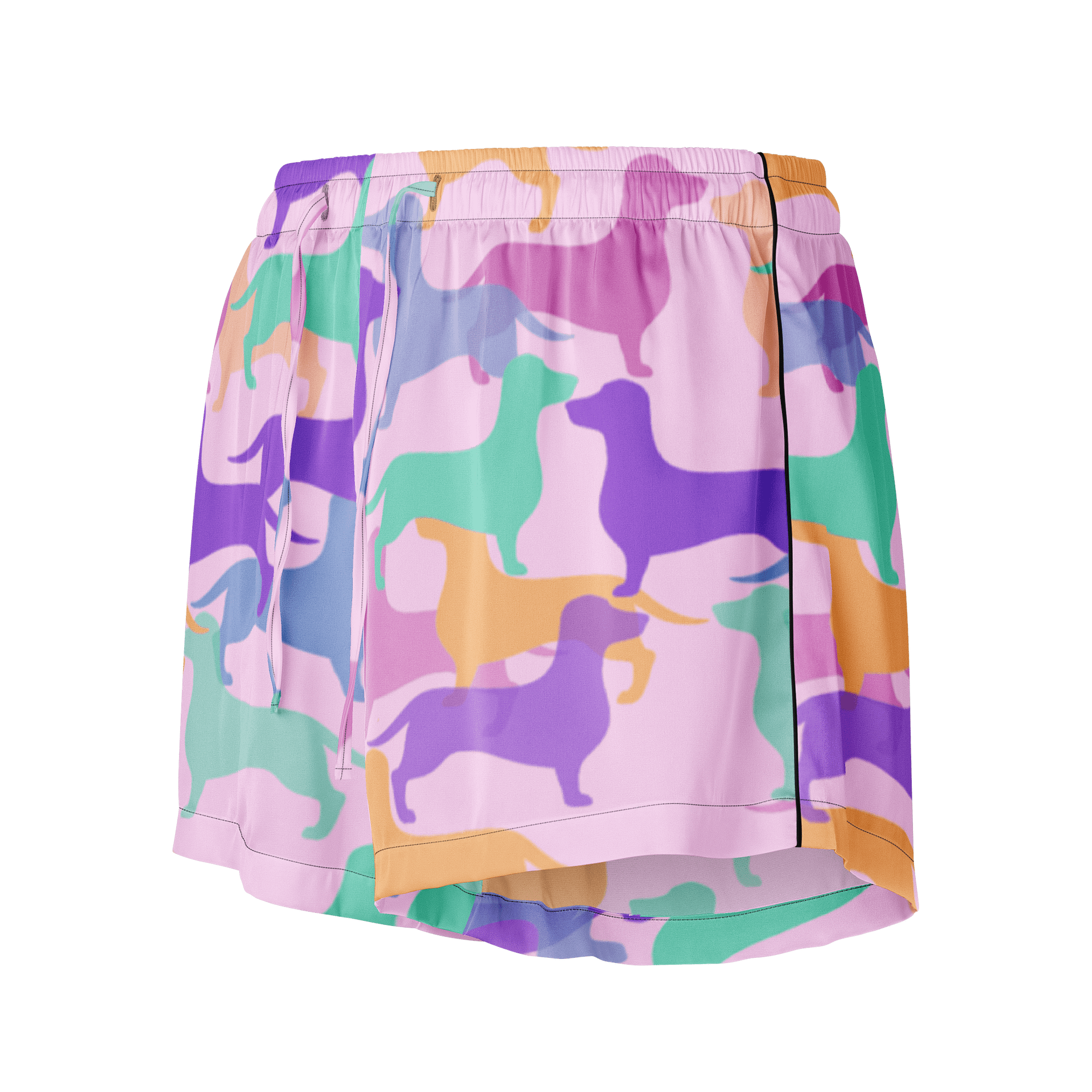 Pastel Dachshund Hughie Women's Pajama Shorts product image (1)