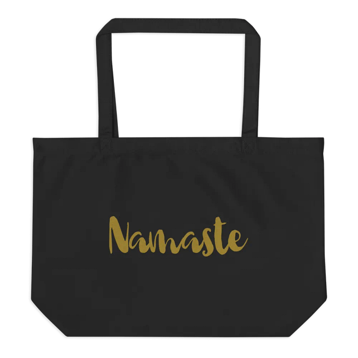 Namaste Text Eco-Friendly Large Tote Bag product image (1)