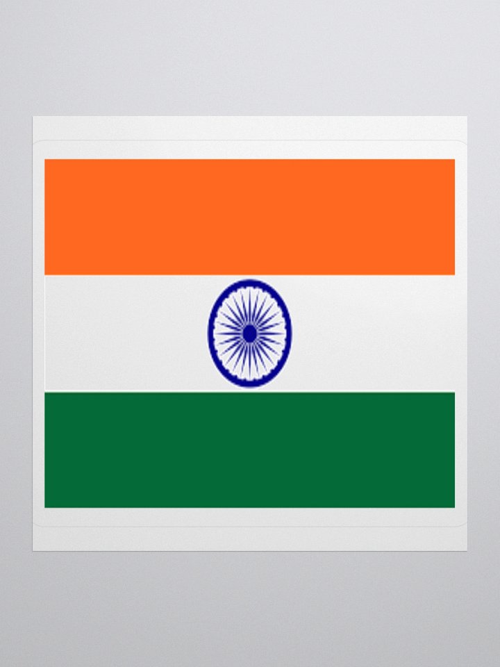 India Flag Sticker | Ashoka Chakra Design | Durable Vinyl | 3 Sizes product image (1)