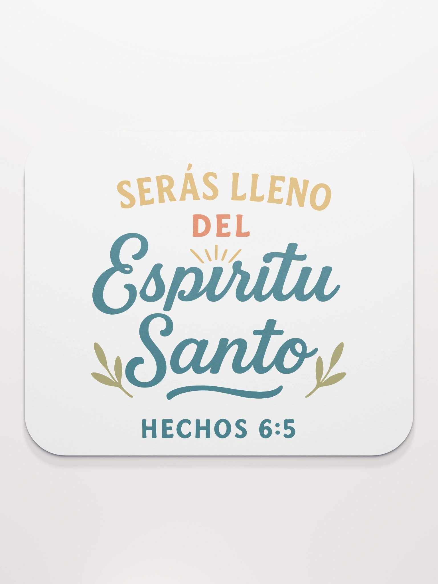 Faith Mouse Pad – “Serás Lleno del Espíritu Santo” – Spanish Christian Design product image (2)