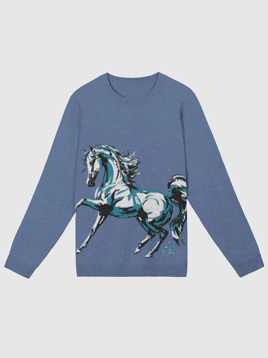 Dancing Horse Blue Jacquard Crewneck product image (1)