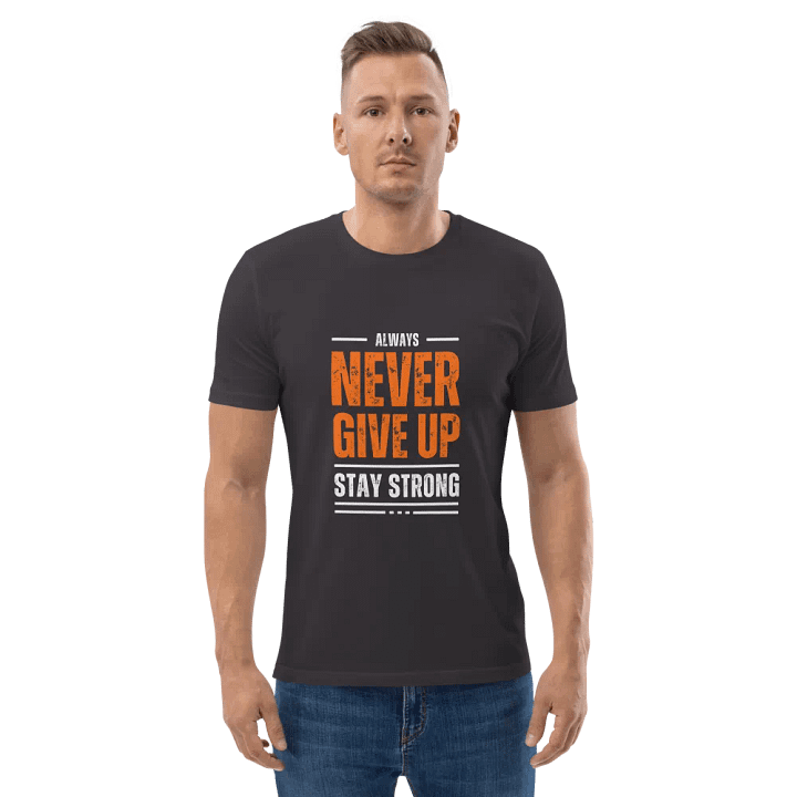 NEVER GIVE UP Glitch Tee product image (136)