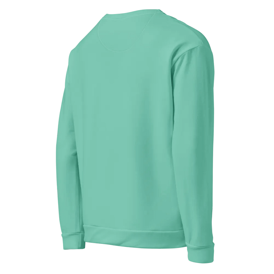 Plain Light Pastel Green Light Summer Unisex Recycled Polyester Heavyweight Premium Sweatshirt by Treasure Pie product image (9)